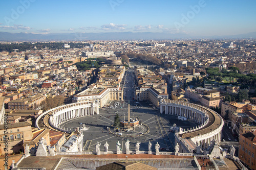 Panorama view of Piazza San Pietro in Vatican City © robertdering