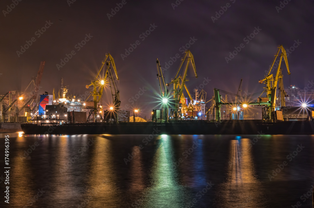 Cargo crane at the port of Odessa