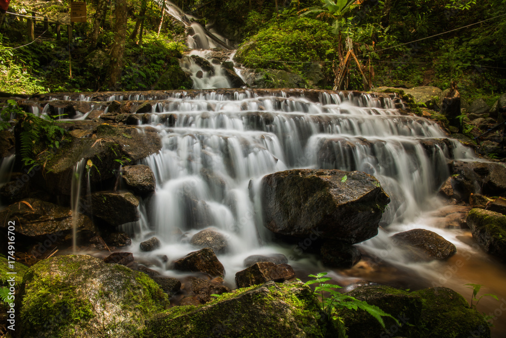 Obraz premium soft water of the stream in the natural park