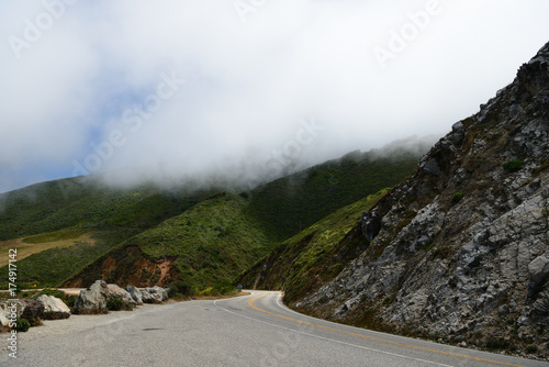Empty road on California State Route One, California, USA