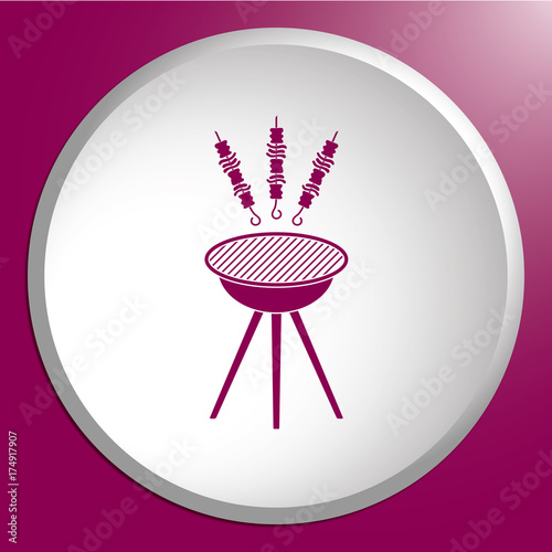 Grilled kebab icon