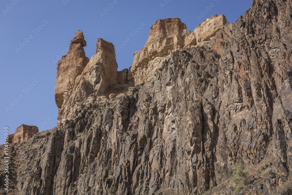 Charyn Canyon and the Valley of Castles, National park, Kazakhstan. Charyn Canyon and the Valley of Castles, National park, Kazakhstan.