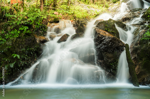 soft water of the stream in the natural park