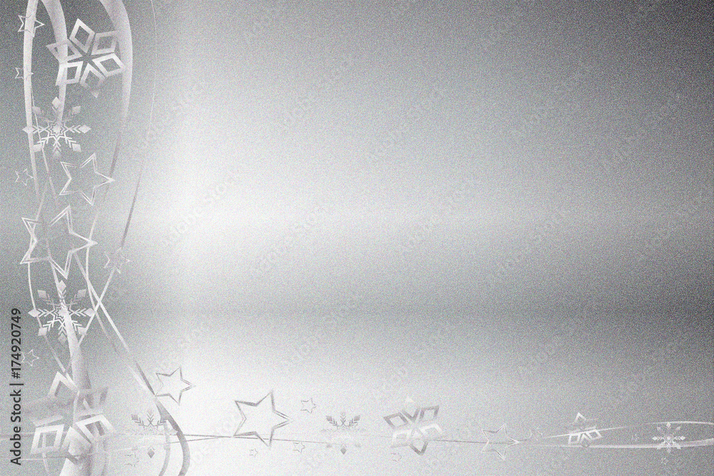 Sternerahmen mit silbernem Hintergrund