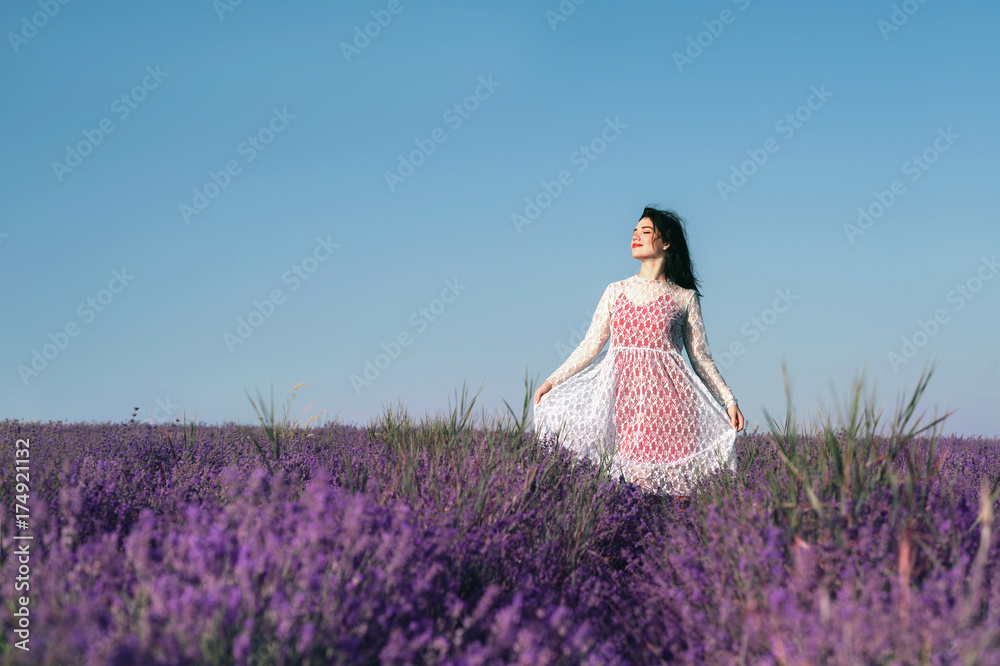 Fototapeta premium woman in the field