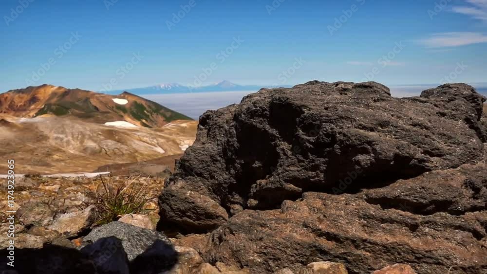 Panorama of the slope of Ebeko volcano on Paramushir Island. Kuril Islands, Russia
Panorama of the slope of Ebeko volcano on Paramushir Island. Kuril Islands, Russia