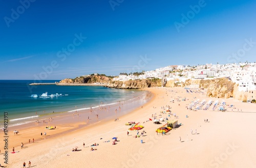 view on famous resort Albufeira in Algarve, south Portugal