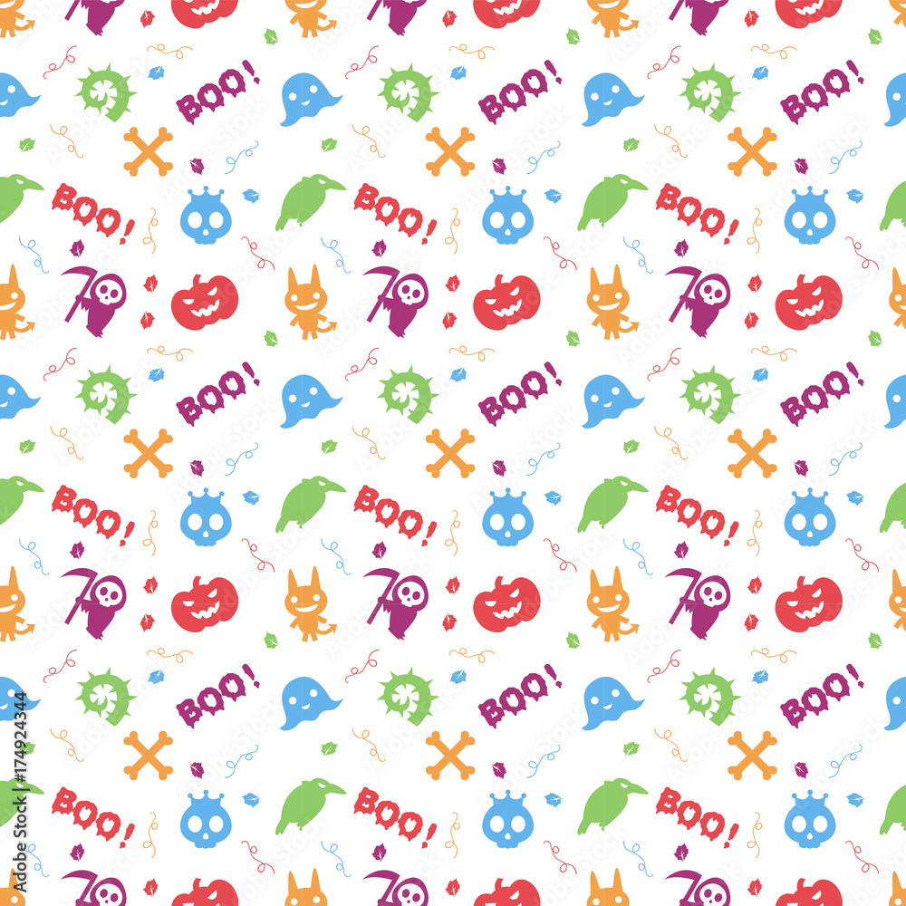 cute colorful hallowen pattern background cute colorful hallowen pattern background