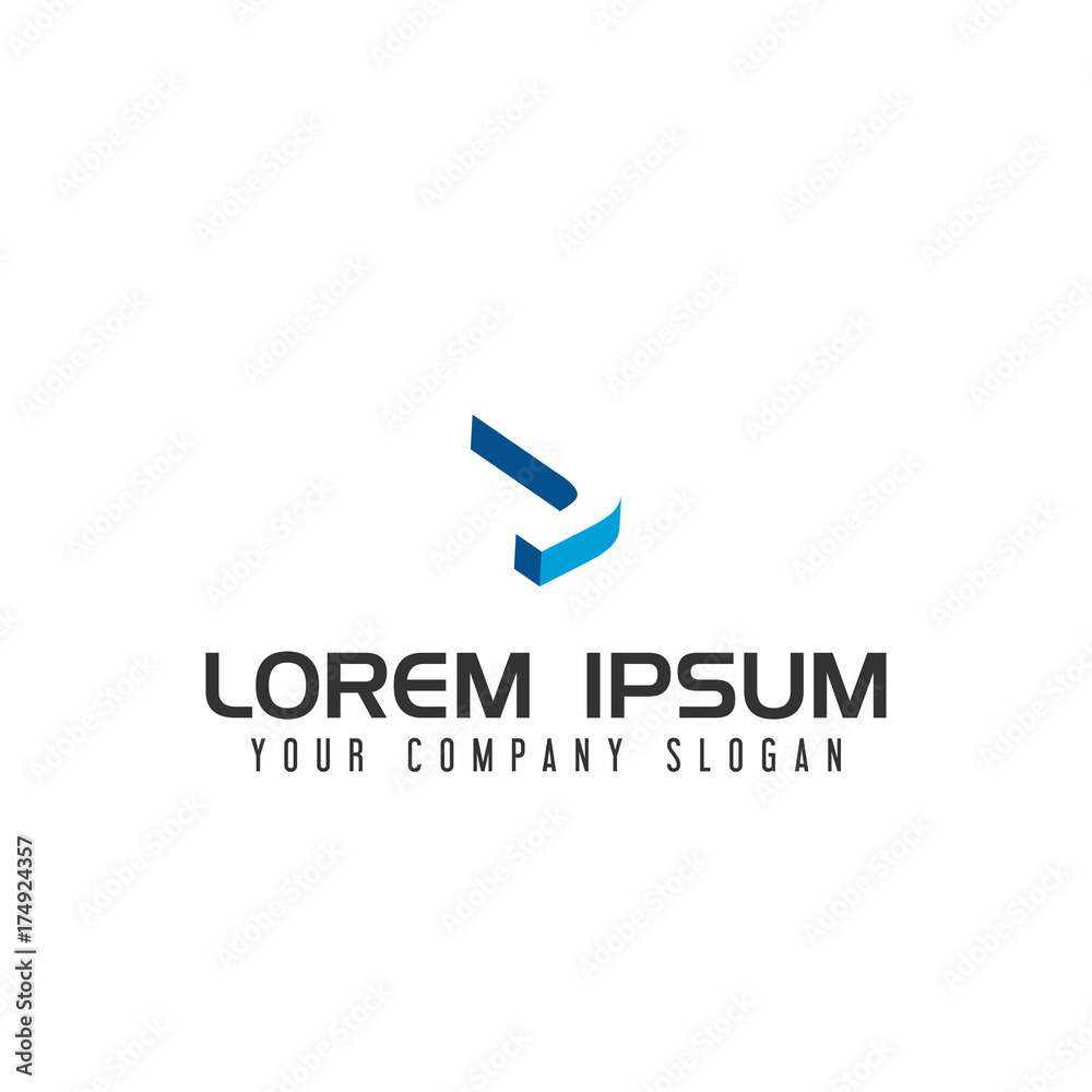 Lettter J Negative space logo design concept template Lettter J Negative space logo design concept template