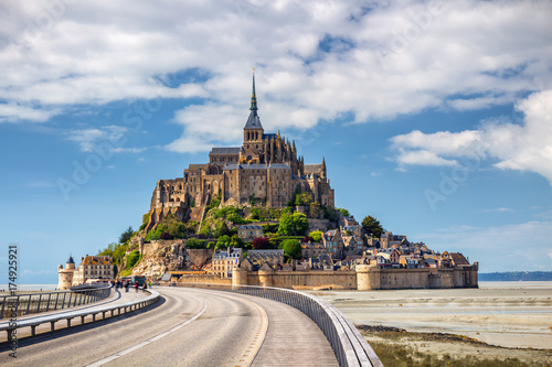 Saint Michael's Mount is an island commune in Normandy. The island has held strategic fortifications since ancient times and has been the seat of a monastery.