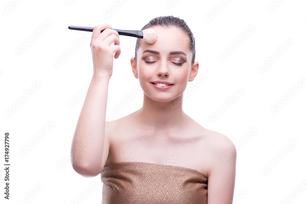 Obraz premium Young beautiful female fashion model with make up