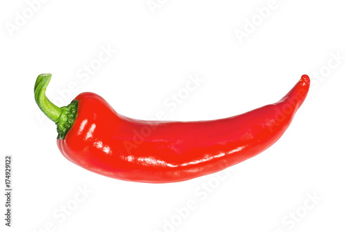 Red capia pepper isolated on white background