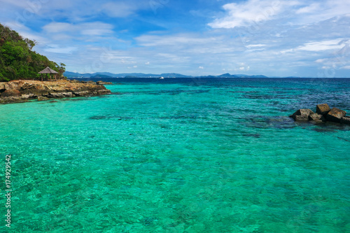 Transparent sea and crystal clear water of Maiton island, Phuket, Thailand.