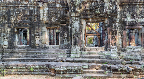 Angkor Wat, Window and door. Siem Reap, Cambodia.