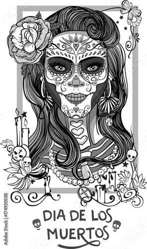sugar skull lady