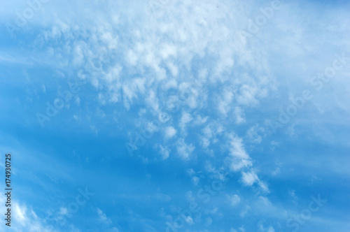 Small and thin clouds on the sky. Natural background.