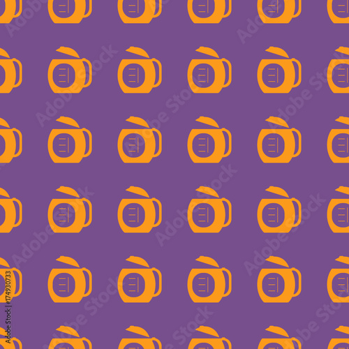 Kettle vector illustration on a seamless pattern background