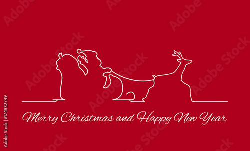Weihnachtsmann mit Schlitten