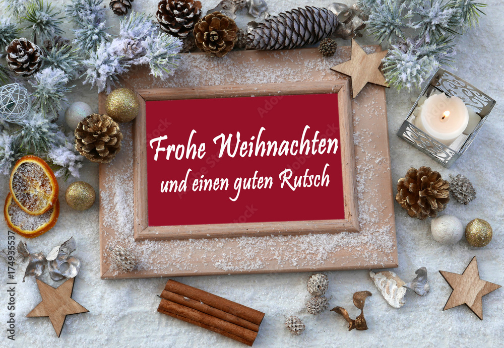 Frohe Weihnachten und einen guten Rutsch Stock-Foto | Adobe Stock