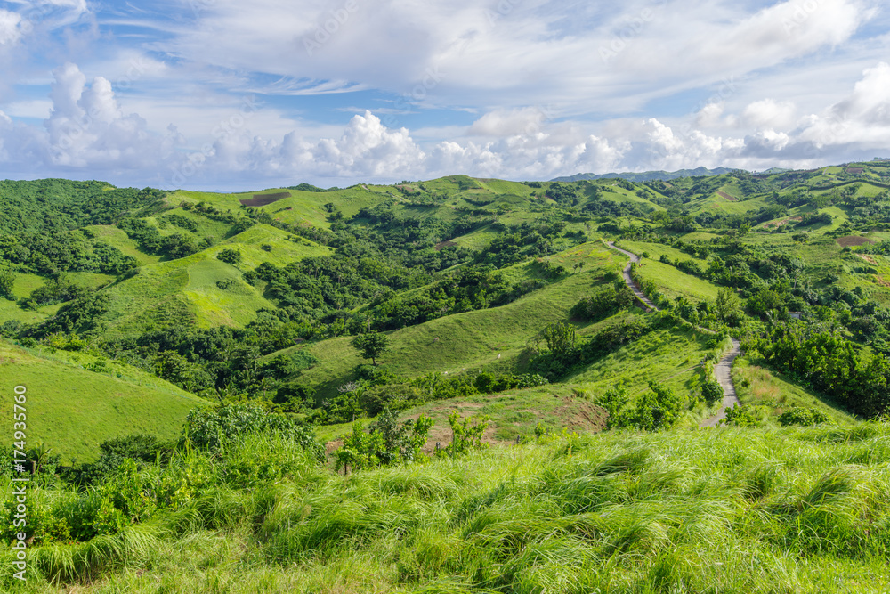 view from hill in Ivatan , Batanes