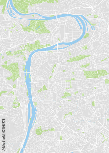 Prague colored vector map