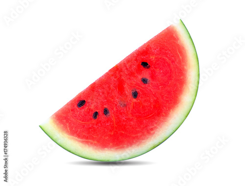 watermelon slice on white background