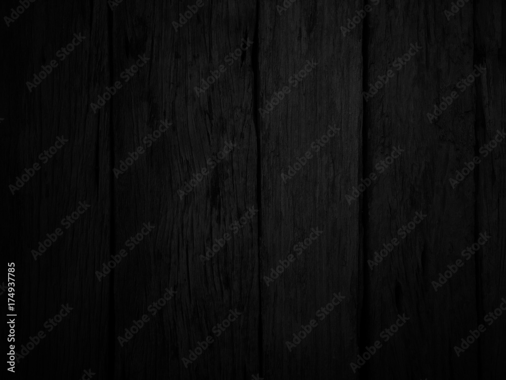 Fototapeta premium Black old wood texture background