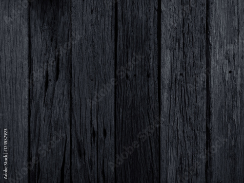 Black old wood texture background