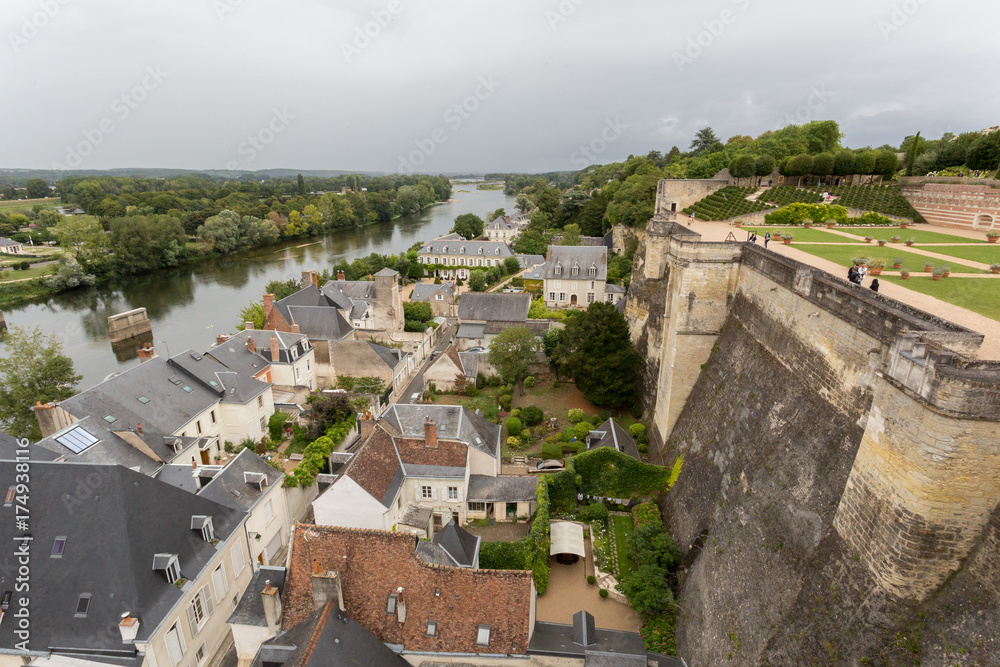 Vue sur Amboise et la Loire
