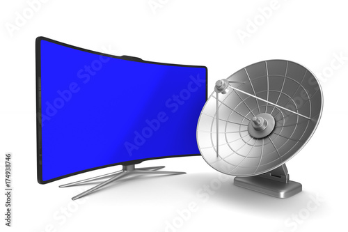 TV on white background. Iso...