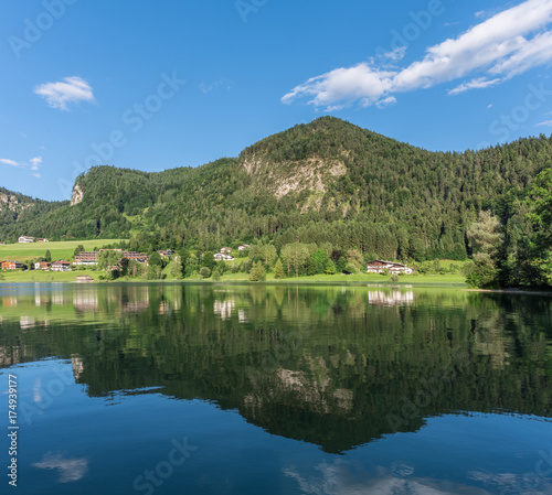 The mountain lake Thiersee in Tyrol, Austria