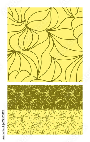 Natural seamless floral pattern. Vector illustration.