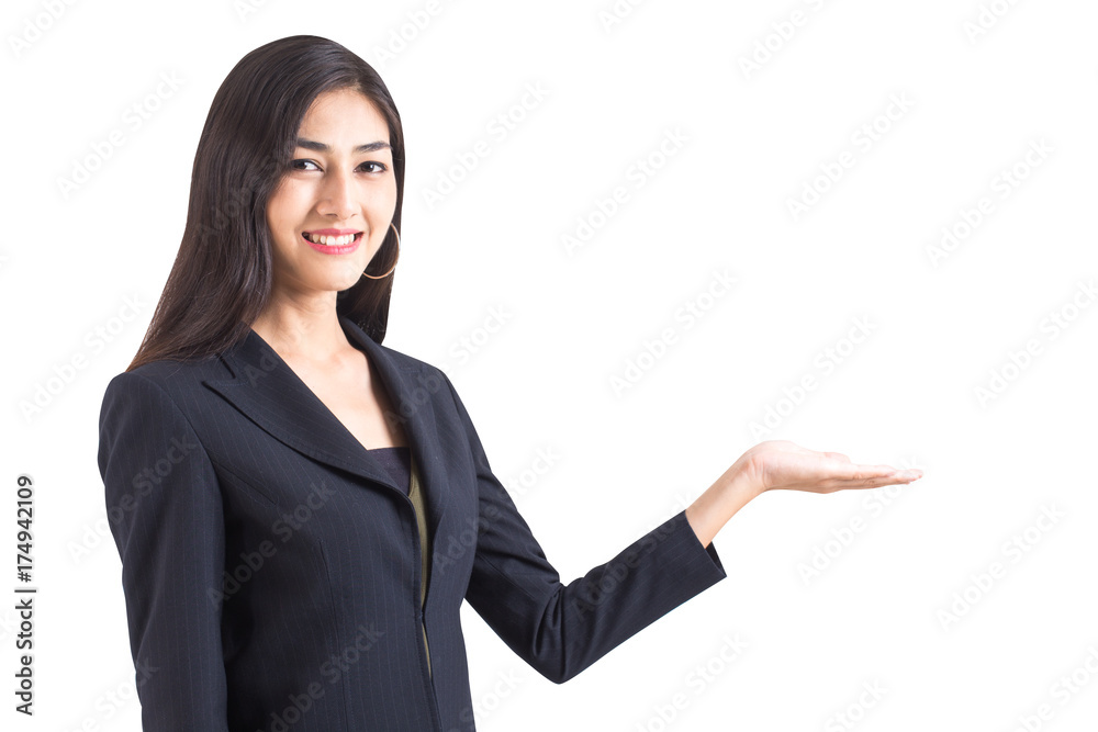 Asian Business Woman smiling, Woman stand and smile, isolated on white background, Woman working concept. Asian Business Woman smiling, Woman stand and smile, isolated on white background, Woman working concept.