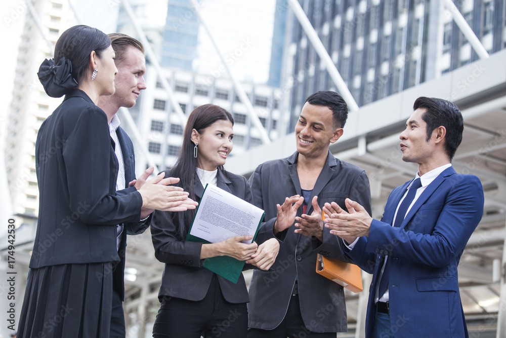 Business people have a meeting together. People talking for business project with team. Business people working concept. Business people have a meeting together. People talking for business project with team. Business people working concept.