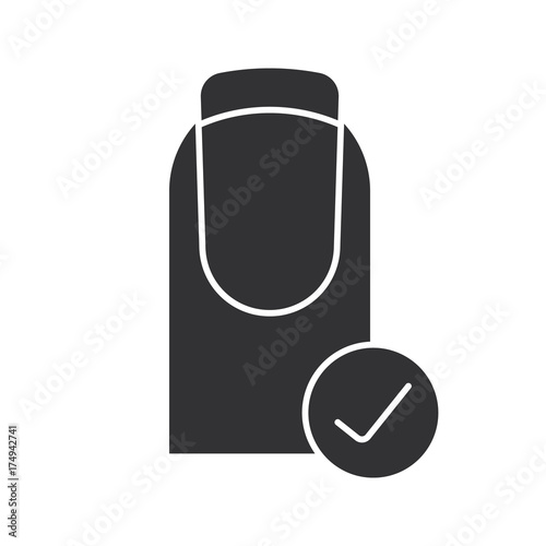 Healthy fingernails glyph icon