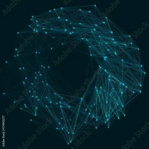 3d geometric vector background for business or science presentation.