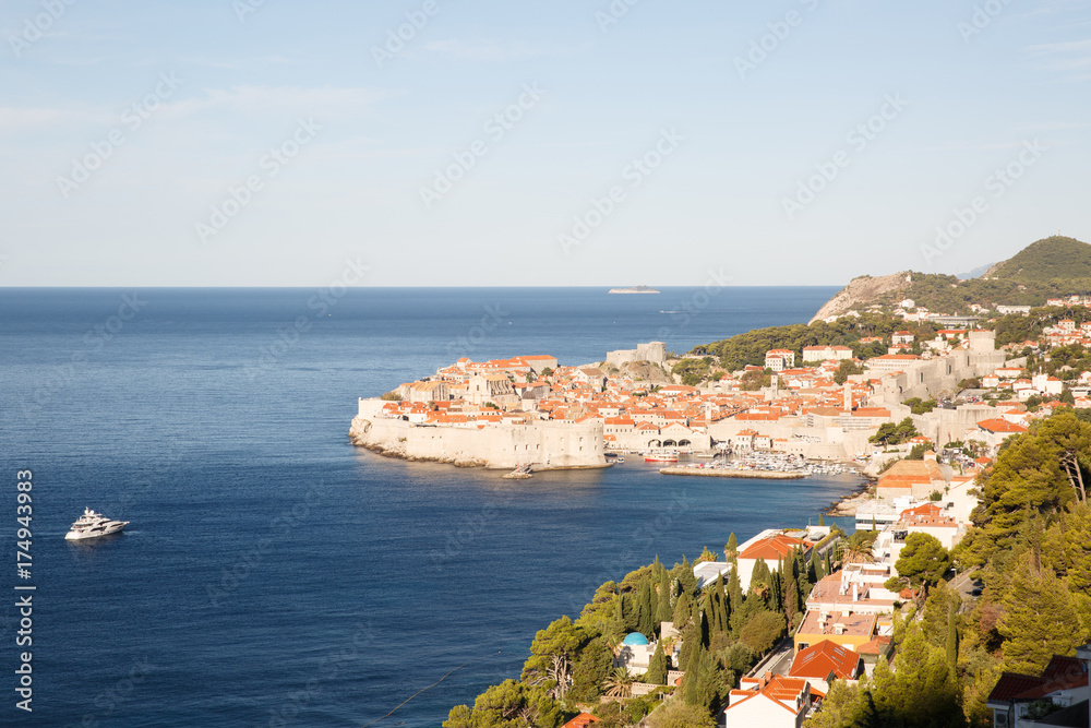 Dubrovnik on a summer morning. Beautiful cityscape