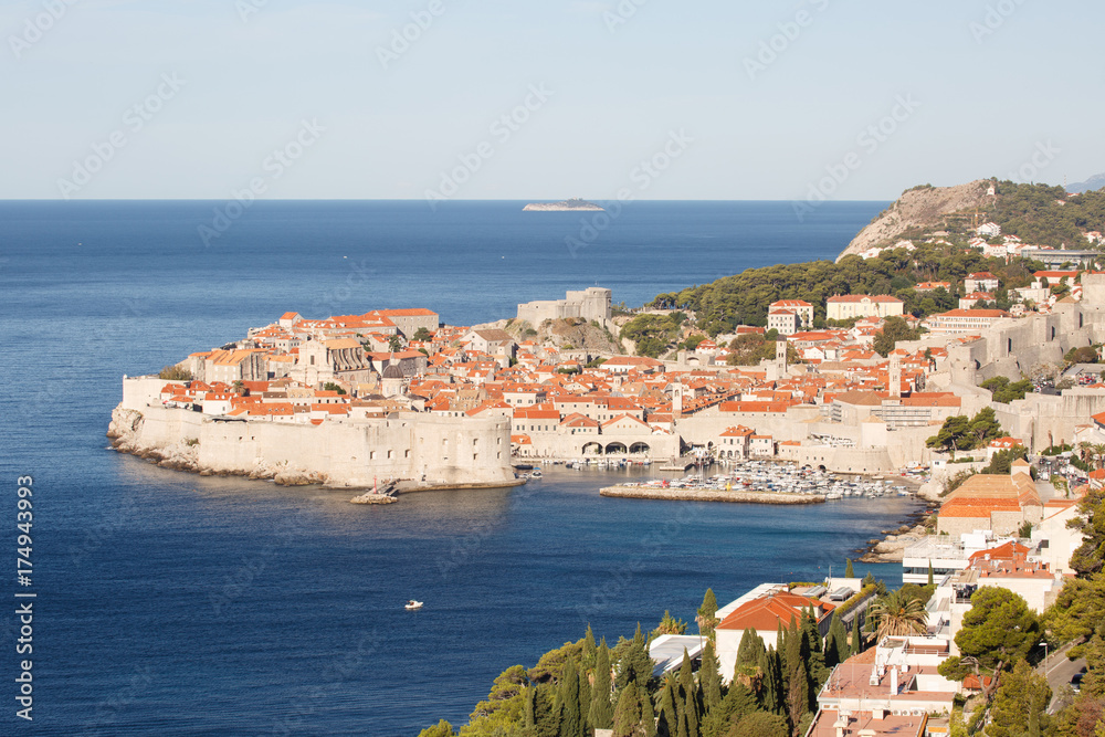  cozy city of Dubrovnik on the Adriatic coast. Summer. Croatia