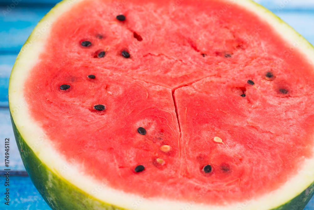 Close-up of half a ripe watermelon Close-up of half a ripe watermelon
