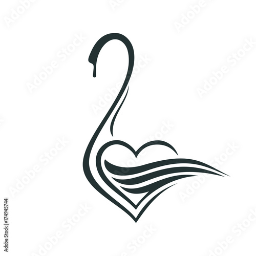 Drawing a swan is a symbol