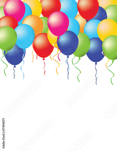 Baloons on white background  vector