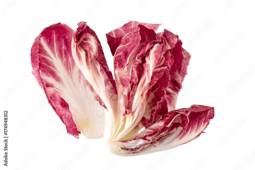Radicchio, red salad isolated on white background Radicchio, red salad isolated on white background