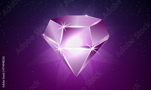 ruby on a starry background