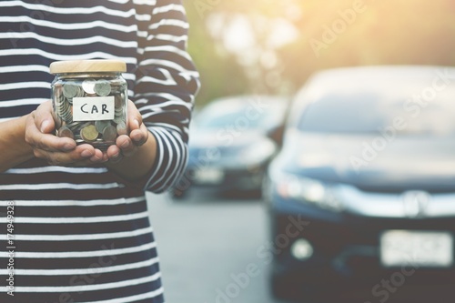 Fotografie Save money to buy a new car.
