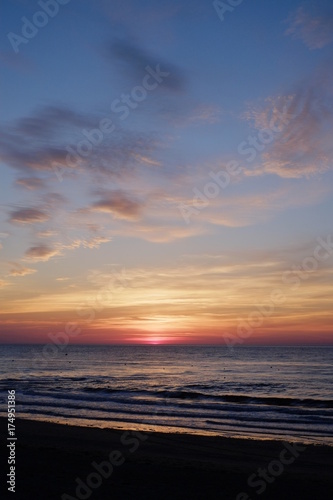 coucher de soleil sur la plage