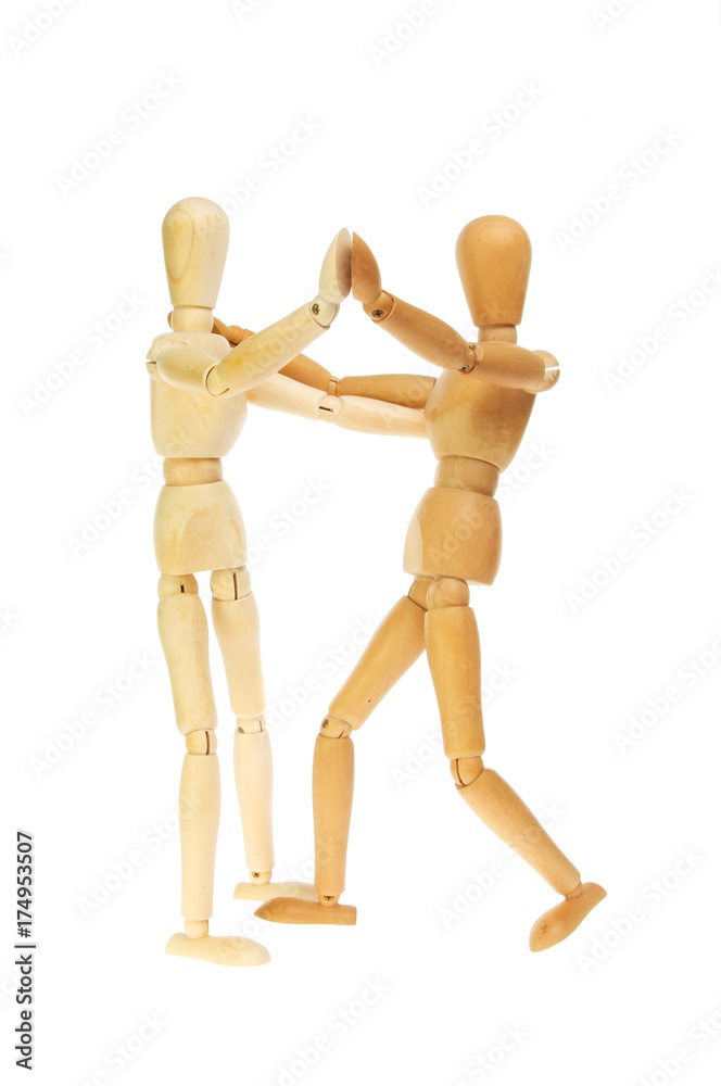 Two manikins dancing Two manikins dancing