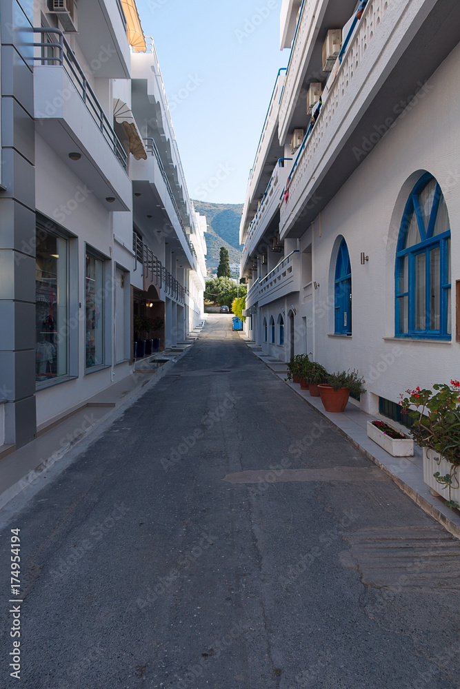 Narrow Greek streets