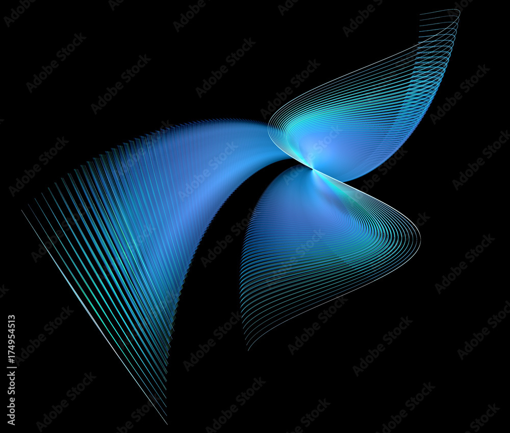 Naklejka premium abstract fractal spiral pattern