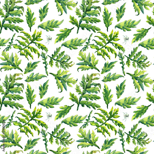 Wallpaper Mural Garden leaves ornament pattern Torontodigital.ca