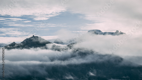 Staftafell Mountains in fog © Carlos